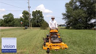 Wright Stander B 52 Mowing Tall Grass Oddly Satisfying [upl. by Phox161]