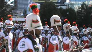 Famu Rattlers Marching 400 Strong on Peachtree Street [upl. by Anaeed]