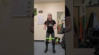 Body Weight Squat with Loop Band Above Knees [upl. by Nodyarg740]