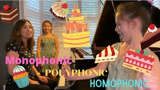 The one where we look at Monophonic Polyphonic and Homophonic textures [upl. by Pepe]