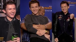 Tom Holland Funny amp Cute Interview Moments [upl. by Dart]