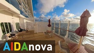 AIDAnova  Aussendeck 78 und Lanai Bar  360° Rundgang [upl. by Yeltnerb19]