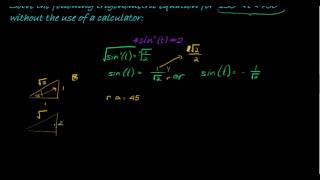 More Complex Trigonometric Equations example 2 [upl. by Judenberg]