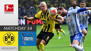 Borussia Dortmund  Hertha Berlin 21  Highlights  Matchday 34 – Bundesliga 202122 [upl. by Josh]