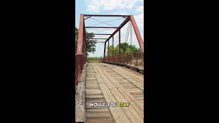 Would you be brave enough to walk on the Goatmans bridge at night😨 [upl. by Idou813]