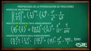 Propiedades De La Potenciación De Fracciones Parte 2 [upl. by Tisdale]