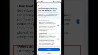 Facebook Account Delete Kaise Kare  How to delete a facebook account Permanently  shorts [upl. by Farlee]