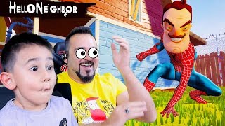 HELLO NEIGHBOR WILSON SPIDERMAN OLDU  HELLO NEIGHBOR 4 [upl. by Ecnatsnoc]