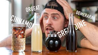 4 EASY to Make Cocktail Syrups  grenadine amp orgeat [upl. by Sekoorb101]