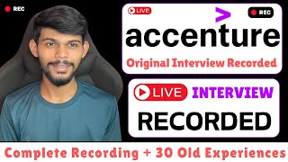 Accenture Original Interview Recorded Live 🔴  Complete Video [upl. by Nnasus554]