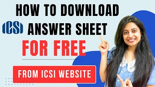 ICSI Announcement To Download Answer Sheet for FREE from ICSI Website [upl. by Wawro]