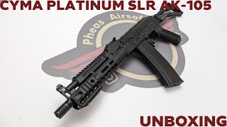 UNBOXING CYMA PLATINUM SLR AK105  HOP UP TRACER AND AN ETU [upl. by Torosian]