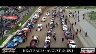 Merrittville Speedway heat races from the tower  August 10 2024 [upl. by Eiddet286]