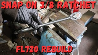 Old Snap On 38 Ratchet FL720 Rebuild Repair [upl. by Bensky617]