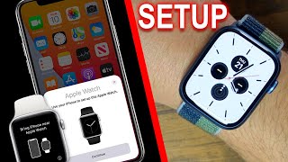 How To Setup The Apple Watch Series 7 With iPhone Beginners Guide [upl. by Yntirb]