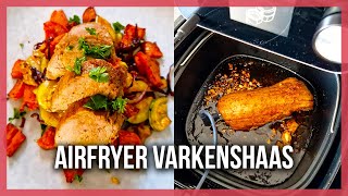 Varkenshaas bereiden in de Airfryer met Vleesthermometer [upl. by Atiroc]