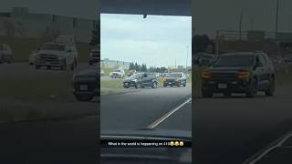 Vehicle Going Wrong Way On Hwy 410 In Brampton shorts [upl. by Alesi]