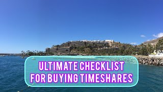 Ultimate Checklist for Buying Timeshares [upl. by Ranie]