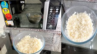 How to Cook Rice in Microwave Oven  IFB Oven Rice Cook [upl. by Adiaz]