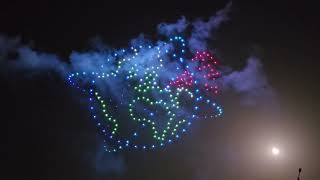 Drones lights and pyrotechnic effects at Sibiu International Theatre Festival 2024 [upl. by Haiel]