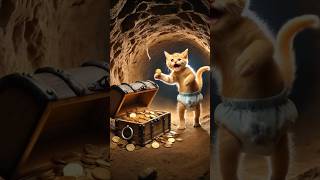 Kitten found a treasure 🙀💎 cute cat cartoon [upl. by Antsirhc781]