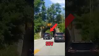 Dangerous Shortcut Gone Wrong SUV Driver’s Close Call with a Red Truck [upl. by Meluhs]