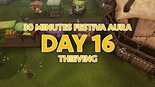 Runescape 3 festive aura day 16  thieving Baker stall [upl. by Wallford]