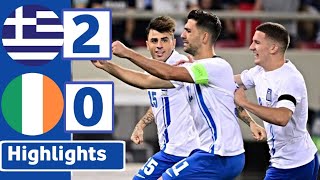 GREECE VS IRELAND  1 0   HIGHLIGHTS  UEFA NATIONS LEAGUE [upl. by Anerac]