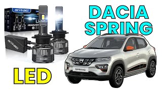 Dacia Spring  LED H7 Bevinsee V45 [upl. by Yezdnil62]