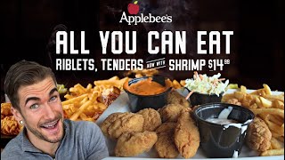 I BROKE APPLEBEES ALL YOU CAN EAT I Cant Believe This Happened  AYCE Chicken Wings amp Shrimp [upl. by Sakul]