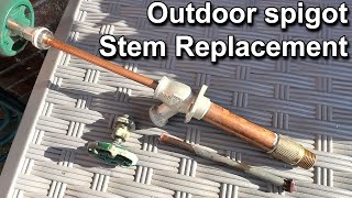 How To Replace An Outdoor Spigot Stem [upl. by Kippar]