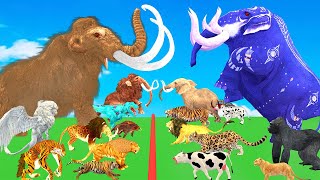 Animal Epic Battle  Prehistoric Mammals VS Modern Mammals Size Comparison  Animal Revolt Battle [upl. by Efrem]