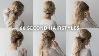 6 60 SECOND HAIRSTYLES ✨ Cute Hairstyles For Long Hair [upl. by Adniled88]