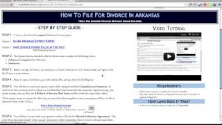 Free Arkansas Divorce Papers and Forms [upl. by Eniretak406]