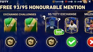 FREE 9395 RATED UTOTY HONOURABLE MENTION DO THIS EXCHANGE TO GET FREE UTOTY FC MOBILE 24 [upl. by Aileen]