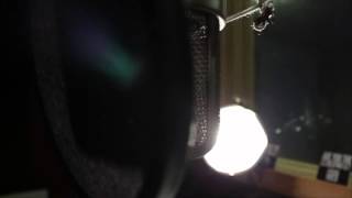 Light behind Studio Mic 001SD Stock Footage SD [upl. by Attlee737]