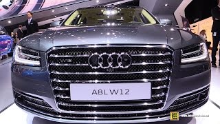 2016 Audi A8 W12  Exterior and Interior Walkaround  2015 Frankfurt Motor Show [upl. by Nnairam]