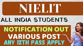 NIELIT Recruitment 2024  NIRLIT VACANCY 2024 [upl. by Cooperman563]