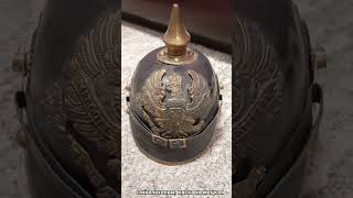 Пикельхе́льм Пруссия пике́льхаубе Prussian Pickelhaube German Helmet mit Spitze каска немецкая [upl. by Millford]