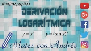 Derivadas logarítmicas 01 BACHILLERATO MATEMÁTICAS [upl. by Imoyn]