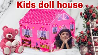 Assembling amp installation of kids tent house full video Unboxing Kids Play Tent House Doll House [upl. by Ellegna]