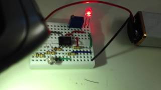 light sensor with phototransistor and 741 buildcircuitcom [upl. by Onurb576]