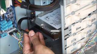 Build Your Own PC Step 5  How to install a SATA Hard Drive [upl. by Shiroma478]