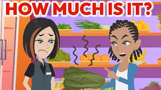 How Many or How Much  Grocery Store Vocabulary  English Conversation Practice [upl. by Gunilla506]