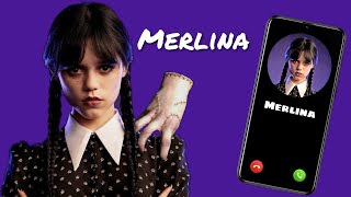 MERLINA  llamada Falsa 📞 Ella quiere hablar contigo🖤 call of Merlina wednesday merlina adam [upl. by Nyleda]