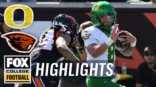 No 9 Oregon Ducks vs Oregon State Beavers Highlights  FOX College Football [upl. by Eigna]