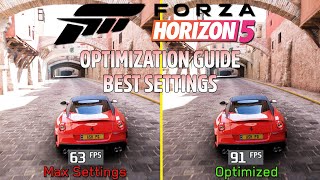 Forza Horizon 5 2024  OPTIMIZATION GUIDE  Every Setting Tested  Best Settings [upl. by Fran]