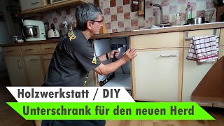 Küchenschrank selber bauen  Hochschrank für Herd umbauen 🛠 Holzwerkstatt [upl. by Ttesil]