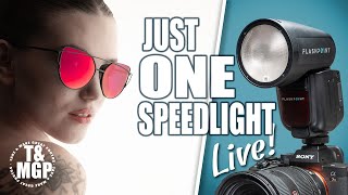 Shoot Single Speedlight Studio Portraits  LIVE with Gavin Hoey [upl. by Doria]