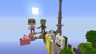 I built a PewDiePie minecraft museum in hypixel skyblock v100 [upl. by Pish]